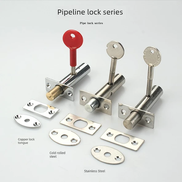 Kolay Kurulum Boru Kuyu Kilidi - Parlak Altın Bakır Kilit Dili - Resim 2