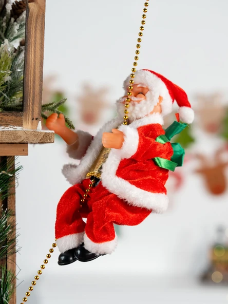 Noel Baba Tırmanma Oyuncakları - Paraşüt Noel Baba - Üç Pil ile - 4