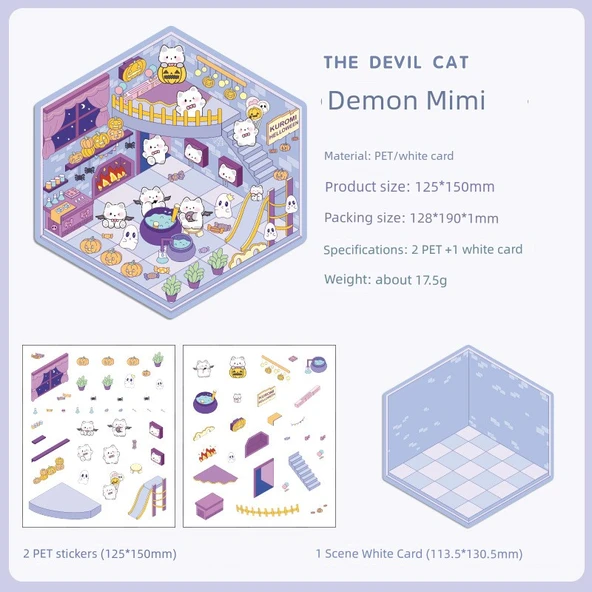 3D Manzara Çıkartmaları - Demon Mimi