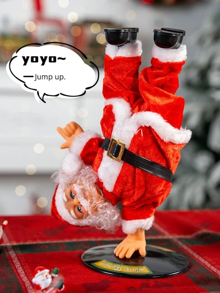 Noel Baba Tırmanma Oyuncakları - Paraşüt Noel Baba - Üç Pil ile - 5