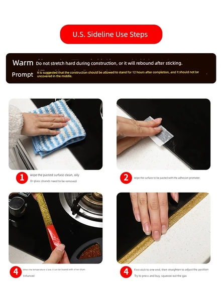 Su Geçirmez Anti-Mildew Dikiş Sticker - İnci Siyah 8mm x 6m - 3