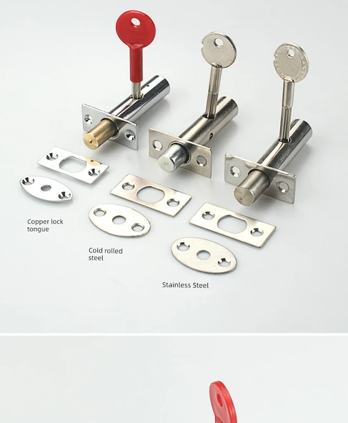 Kolay Kurulum Boru Kuyu Kilidi - Parlak Altın Bakır Kilit Dili - Resim 12