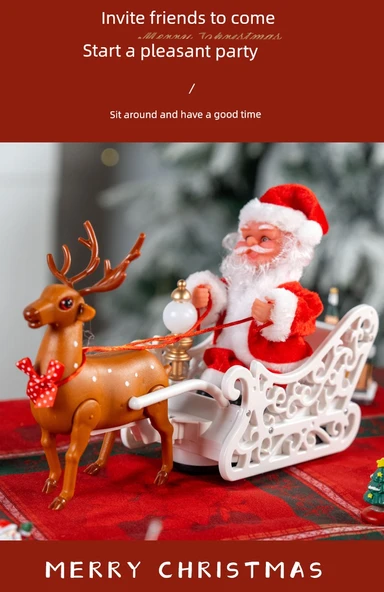 Noel Baba Tırmanma Oyuncakları - Paraşüt Noel Baba - Üç Pil ile - 12