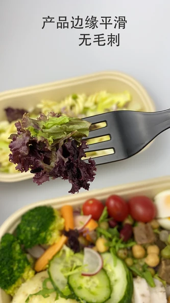 Tek Kullanımlık Plastik Salata Çatalı - Kağıt Ambalaj - 300 Adet - 11