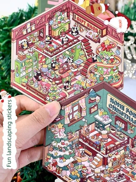 3D Manzara Çıkartmaları - Pembe Tavşan Giyim Mağazası - 4