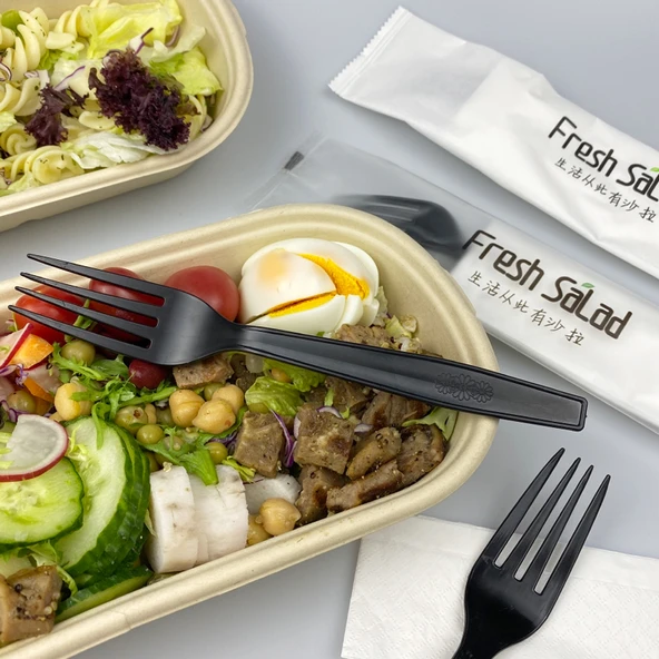 Tek Kullanımlık Plastik Salata Çatalı - Ayrı Ambalaj - 100 Adet - 12
