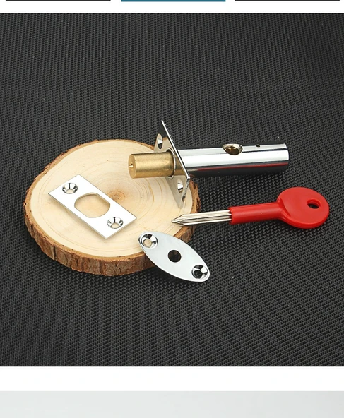 Kolay Kurulum Boru Kuyu Kilidi - Parlak Altın Bakır Kilit Dili - Resim 11