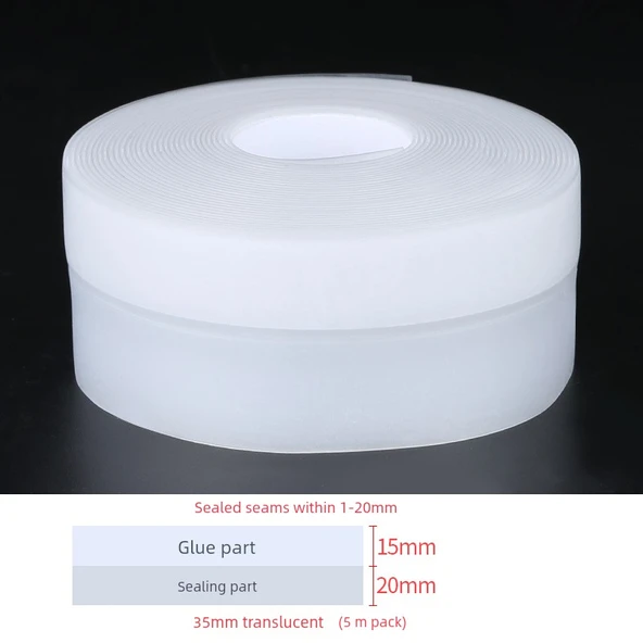 Şeffaf Kapı Pencere Conta Şeridi - 35mm x 5m - 1-20mm Aralık