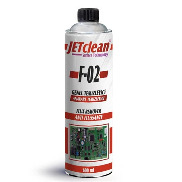 Jetclean F-02 600 Ml Flux Anakart Temizleme Sprey ürün görseli