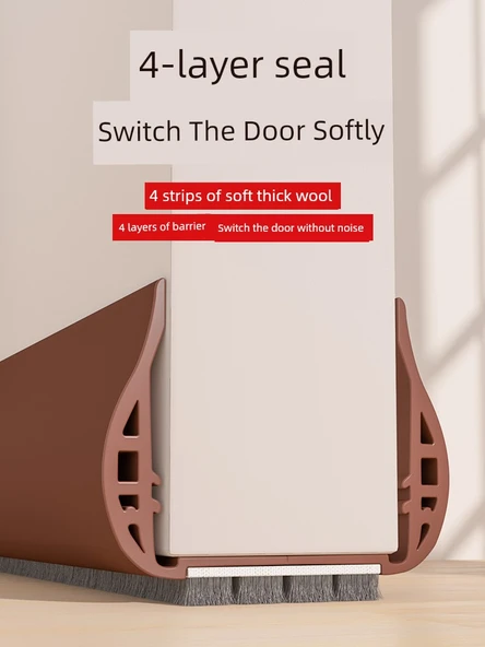 Kapı Altı Sızdırmazlık Şeridi - Beyaz - Küçük D - 6 Metre [9*6mm] - Resim 2