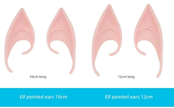 Noel Cosplay Elf Vampir Sahte Sivri Kulak - Elf Sivri Kulak 12cm - 12