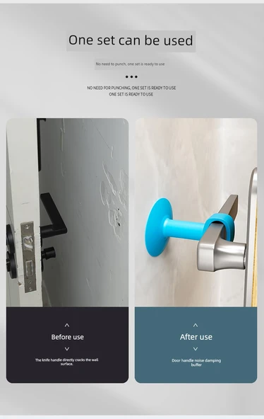 Deliksiz Silikon Kapı Durdurucu - Orta Gri 5 - Resim 11