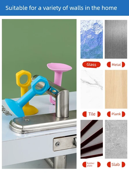 Deliksiz Silikon Kapı Durdurucu - Orta Gri 5 - Resim 6