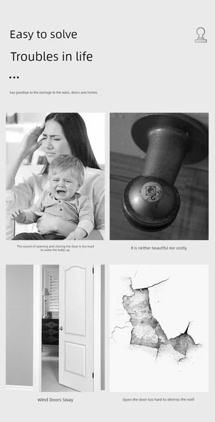 Deliksiz Silikon Kapı Durdurucu - Orta Gri 5 - Resim 10