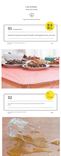 Tek Kullanımlık Masa Örtüsü - Kırmızı - Ekstra Büyük 2 m x 2 m - 7 Paket 56 Adet - 9