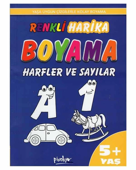 Renkli Harika Boyama Harfler ve Sayılar Pinokyo Yayınları