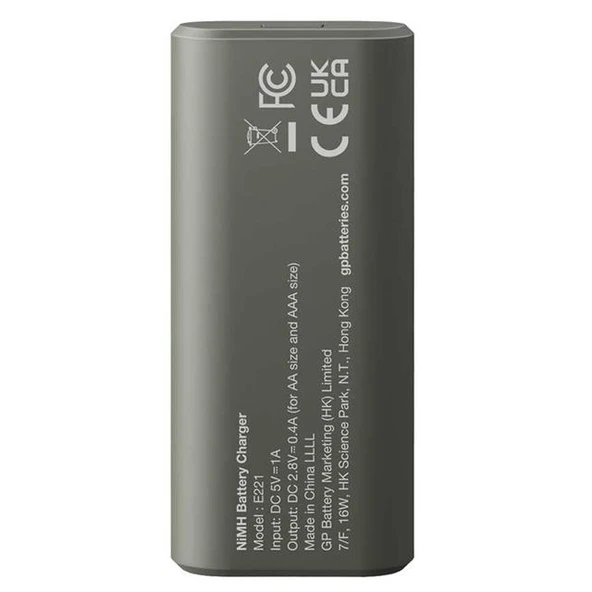 Gp Recyko E221 2*2600 mAh R6 AA Pilli Şarj Cihazı (GP-E221/270AHCER21-2GTLB2) - Resim 4