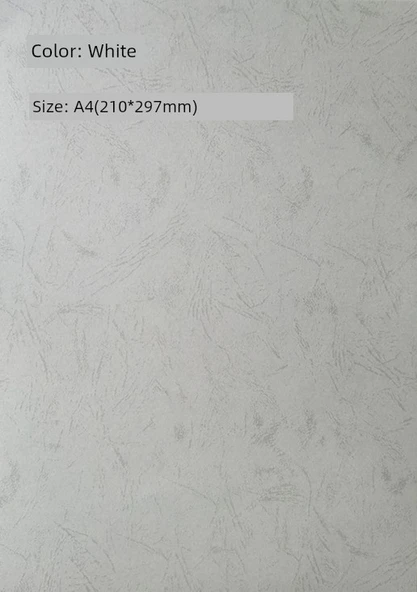 A4 A3 Renkli Karton 180g Deri Kağıt - Beyaz A4