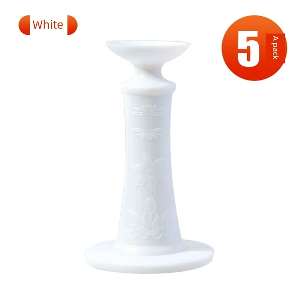 Silikon Tuvalet Kapı Durdurucu - Beyaz - 5 Paket - Sessiz