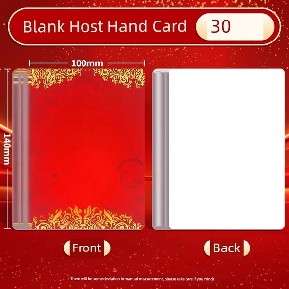 Etkinlikler ve Konuşmalar için Host El Kartları - Kalınlaştırılmış 60 Adet (14x10) - 4