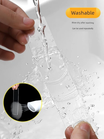 Nailsiz Şeffaf Silikon Sızdırmazlık - 3cm Genişlik 2mm Kalınlık 3 Metre - 4