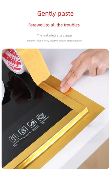 Su Geçirmez Yapıştırıcı Bant - Altın - 10cm Genişlik - 10m Uzunluk - 10