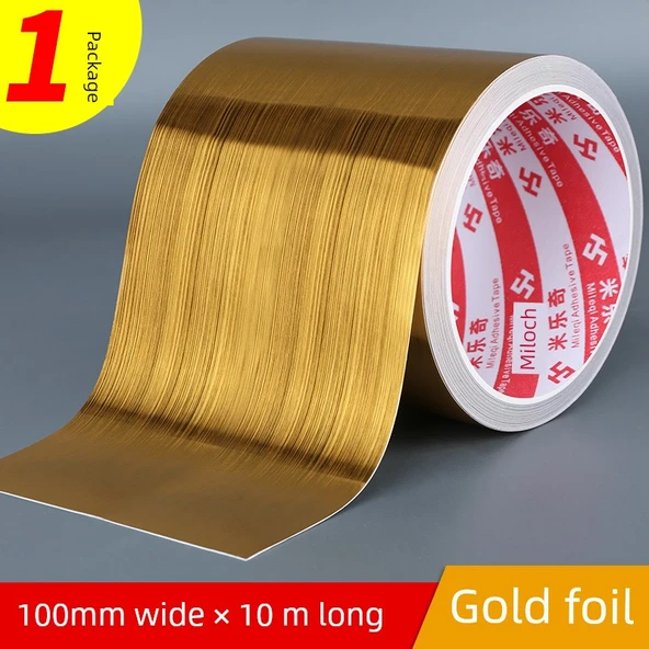 Su Geçirmez Yapıştırıcı Bant - Altın - 10cm Genişlik - 10m Uzunluk