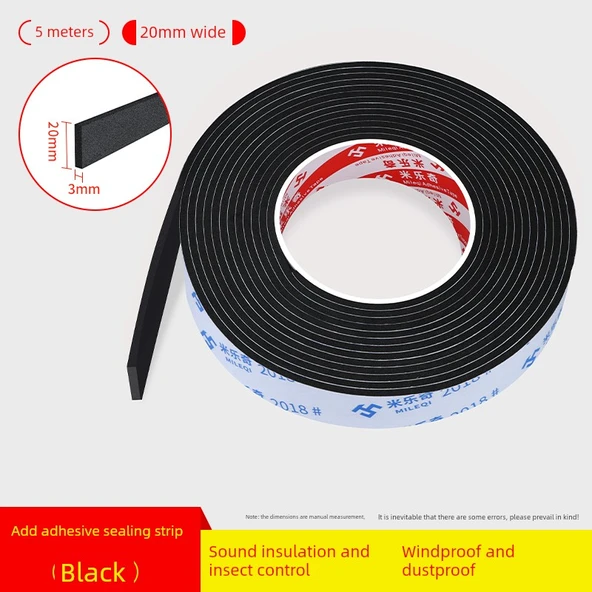 Kapı Sızdırmazlık Şeridi - 30mm Genişlik - 5m Uzunluk - 3mm Kalınlık