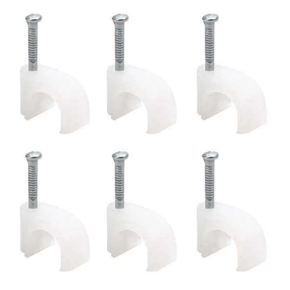 Kroşe 1 Numara Çelik Çivili 4 Mm (Kordon Kabloları İçin) 100\'lü Poşet Powermaster