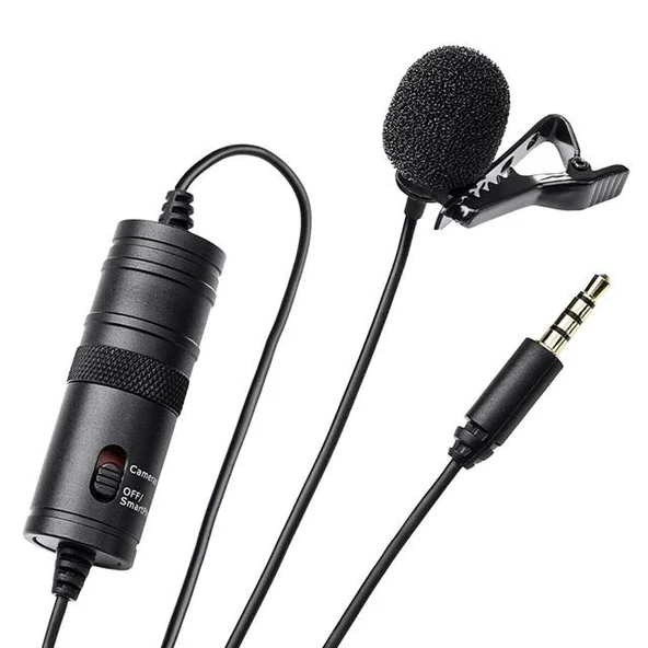 Haiki HK-401 Profesyonel Youtuber Kamera Telefon Yaka Mikrofonu (6 Metre Kablolu) - 2