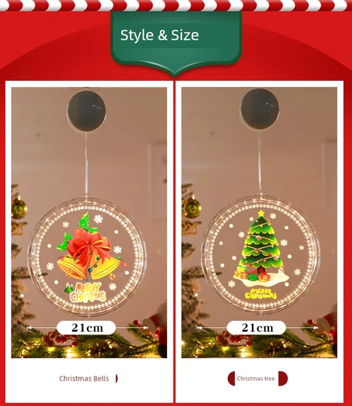 3D Boyama Noel Çanı Süsleme - Pil ve Askı Dahil - 10