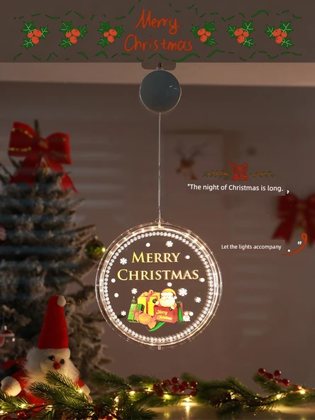 3D Boyama Noel Baba Süsleme - Pil ve Askı Dahil - 3