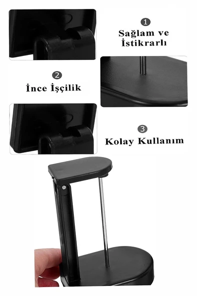 Not Kağıdı Tutacağı Siyah Mavi Kırmızı 3 Adet Piknot Paslanmaz İğneli Slip Pos Kağıdı Kasa Fişi Tutucu Sivri Uçlu Çivi - 3