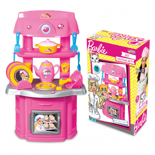 Barbie Şef Mutfak Set Kız Çocuk Oyuncak Mutfak Seti-01503 - 1