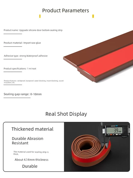 25mm Şeffaf Kapı Altı Sızdırmazlık Şeridi - 24m - Resim 5