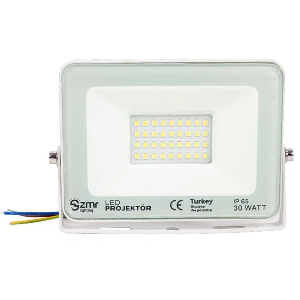 Zmr 30 Watt 6500K 220 Volt IP65 Beyaz Led Projektör