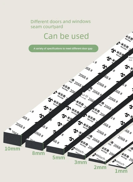 Kapı Kenarı Ses Yalıtım Bandı - 15mm Genişlik x 2m Uzunluk [10mm Kalınlık] - 10