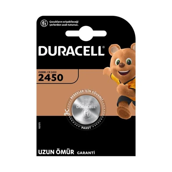 Duracell CR2450 3 Volt Lityum Pil Tek Fiyat ürün görseli