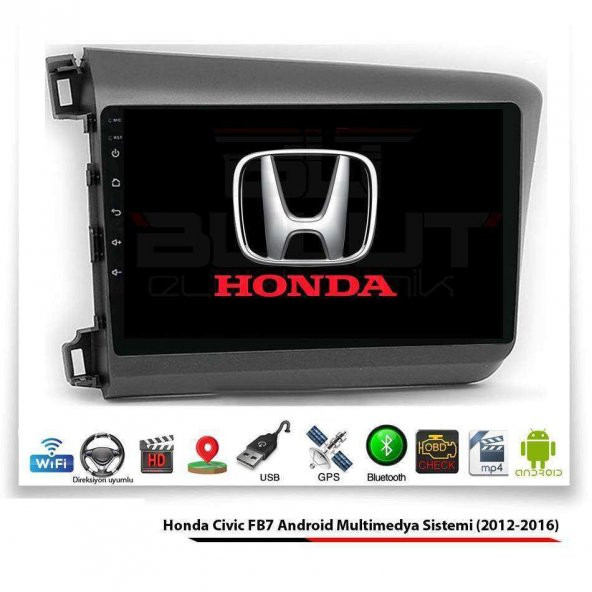 Honda Civic FB7 Android Multimedya Sistemi (2012-2016) 3 GB Ram 32 GB Hafıza 8 Çekirdek İphone CarPlay Android Auto 11 Navigatör - 1