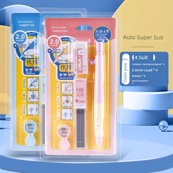 Pozitif Duruş Kalemi - HB2.0 Mavi + Toz 2 Set + 60 Sabah Işığı Kurşun