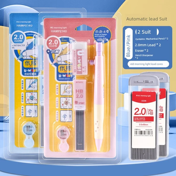 Pozitif Duruş Kalemi - HB2.0 Mavi + Toz 1 Set + 60 Sabah Işığı Kurşun