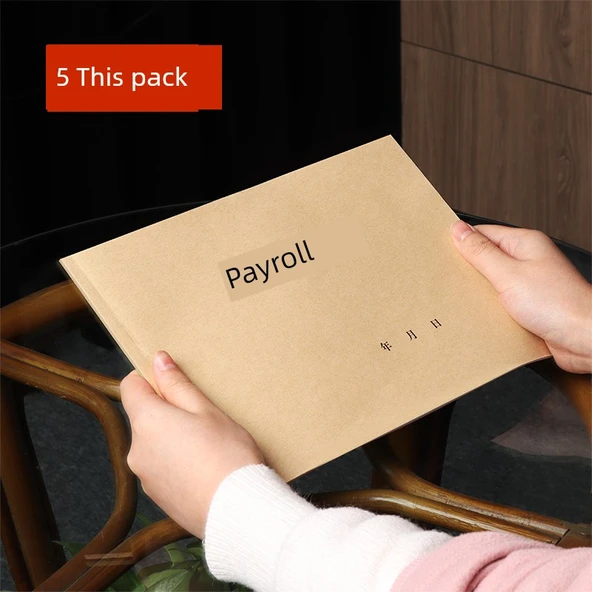 Maaş Ödeme Listesi Çalışan Formu Kitabı - Maaş Tablosu 5 Paket - 190x265mm