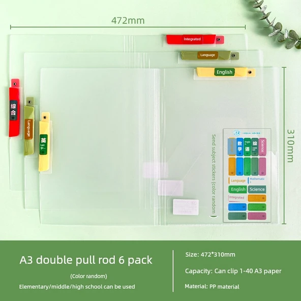 A3 Çift Çekme Test Kağıdı Klasörü - 6 Paket