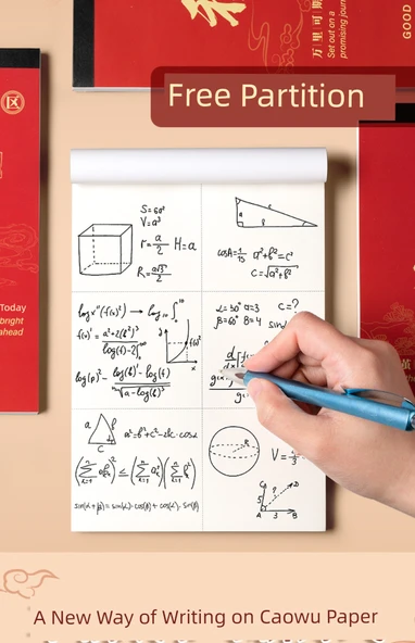 İlham Verici Metin Kapaklı Kalın Taslak Kağıt Defter - Boş 1 Paket (100 sayfa her biri) - 9