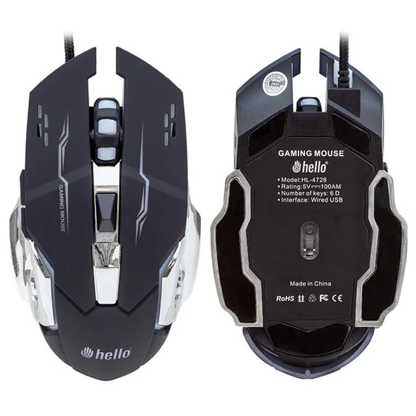 Hello HL-4728 Kablolu Oyuncu Gaming Mouse - 2