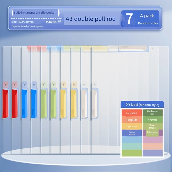 A3 Çift Çekme Test Kağıdı Klasörü - 7 Paket