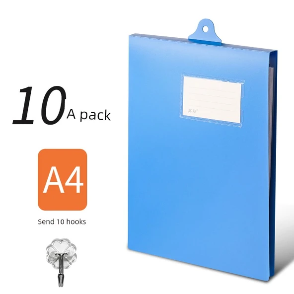 A4 Askılı Dosya Klasörü - 10'lu Paket - 10 Askı ile