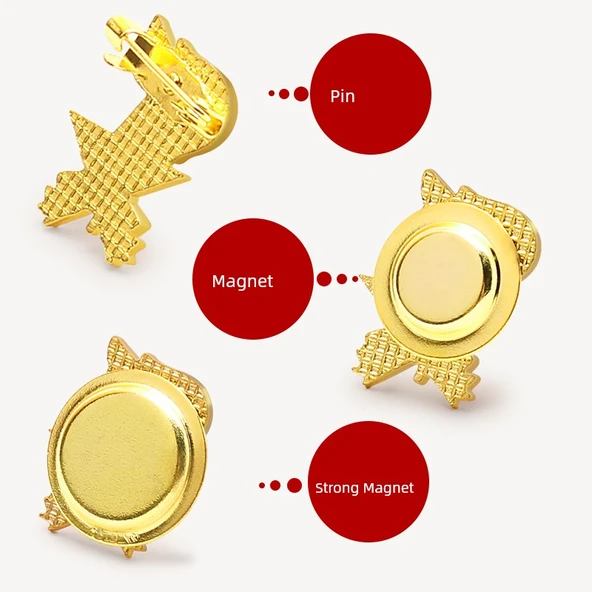 Genç Kaşifler Takım Logosu Rozeti - Kırmızı Şal Madalyası - 20 Adet/Standart Özellik (Güçlü Magnet) - 5
