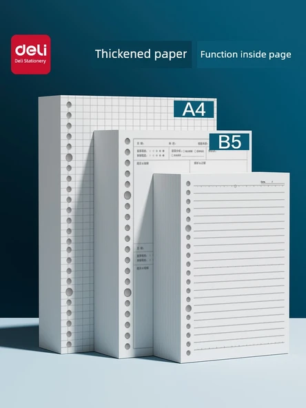 B5 Gevşek Yaprak Defter Yenileme Kağıdı - Boş 60 Sayfa - 2