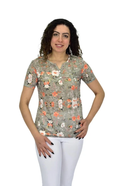 Kadın Kısa Kol Baskılı Bluz BGL-ST04688 ürün görseli